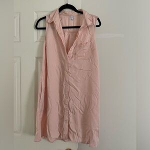 NWT Old Navy Sz M Pink Shirt Dress Pockets Mini